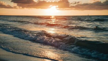 Fototapeta premium Idyllic Sea Scene at Twilight