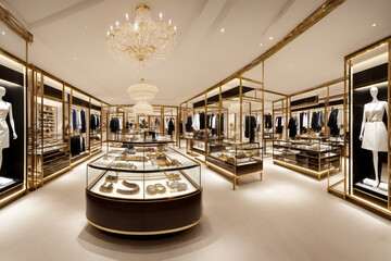 "Sophisticated Design in Premium Fashion Stores"