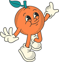 Orange Fruit Mascot Character