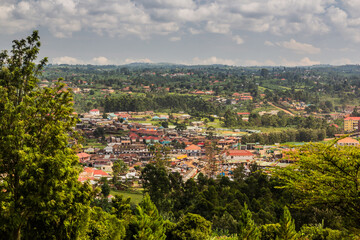 Aerial view of Fort Portal, Uganda