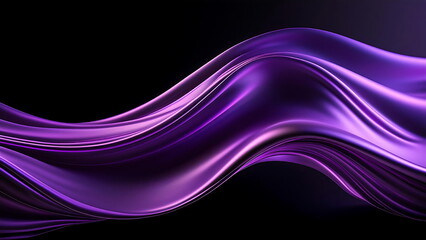 Abstract Wavy Purple Liquid Design