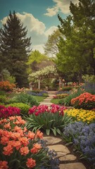 spring blooms and colorful gardens art .jpeg
