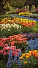 spring blooms and colorful gardens art .jpeg