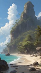 tropical beaches with crystal clear waters art .jpeg