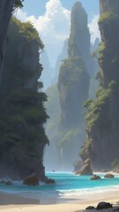 tropical beaches with crystal clear waters art .jpeg