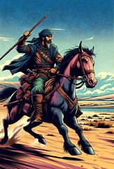 Fototapeta premium knight on horseback