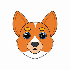Dog Head Vector Illustration