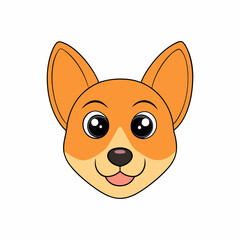 Dog Head Vector Illustration