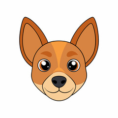 Dog Head Vector Illustration