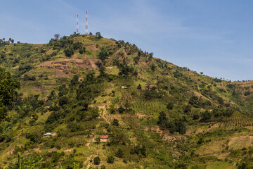 Landscape near Kilembe village, Uganda