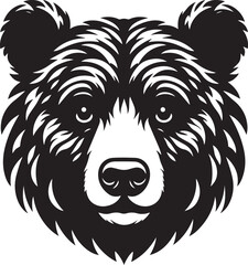 Obraz premium Asiatic black bear vector icon isolated on a white background. Asiatic black bear logo illustration.