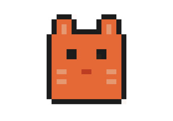 Orange cat pixel 