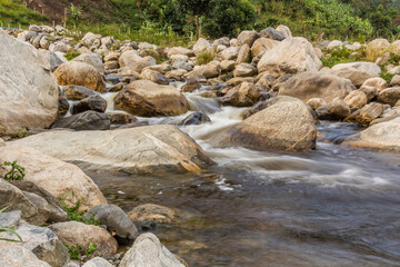 Nyamwamba river in Kilembe village, Uganda