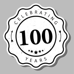 celebrating 100 years of experience badge  