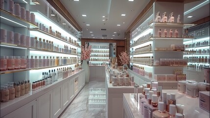A cosmetics and personal care store. Generative AI.