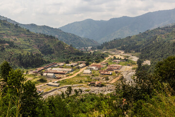 Aerial view of Kilembe copper mines, Uganda