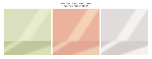 Set of Product Background Banner Design, Collection of Pastel Color Product Background For Cosmetic