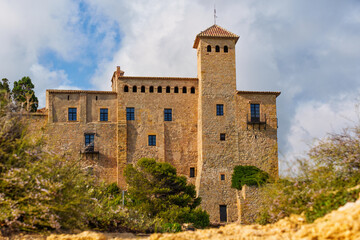 Detailed View Of Tamarit Castle's Stone Structure