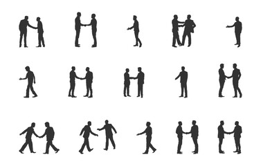 Handshake silhouette, Handshake svg, Man handshake svg, Man handshake silhouette, Businessman handshake silhouette, Handshake vector set.