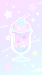 16:9 グラデーションソーダフロートファンシー壁紙♪