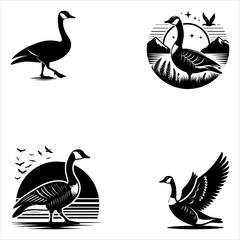 Fototapeta premium Canada Goose logo vector illustration design.