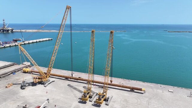 Operating large cranes and pipes on a deepwater rig