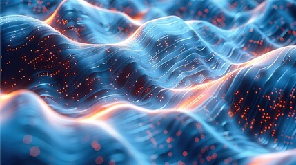 An abstract 3D representation of a financial chart, wallpaper or background for technology themes. Highlight the dynamic visuals and modern. Generative AI.