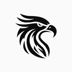 Minimalist eagle logo, simple and elegant. Vector illustration