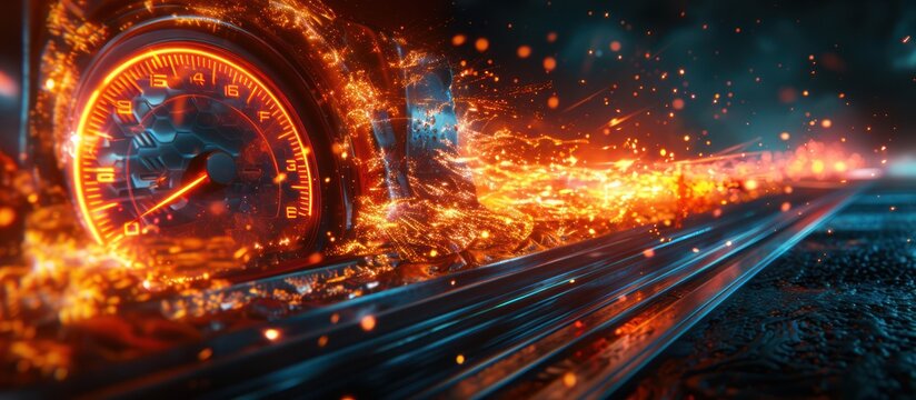 Racing speedometer speed background