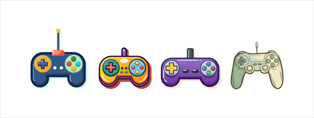 Video game joystick controller illustration © Bahauddin