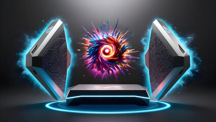 A high-performance, gaming console with 3D graphics