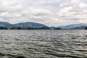 View of Bunyonyi lake, Uganda