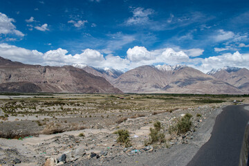 Nubra Vally in Ladakh, India the scenic view of leh ladahkh
