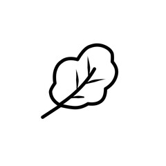 leaf simple line icon
