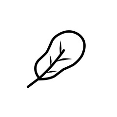 leaf simple line icon