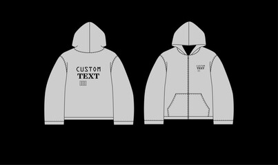Mens hoodies, jacket, technical, drawing, men, sweater, vector, design, isolated, fashion, illustration, winter, white, template, mockup, graphic, silhouette, mock up, flat, graphic design, body, text © ALI