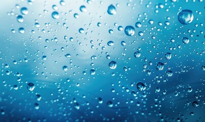 A collection of foam in the blue sea with a spotlight from above