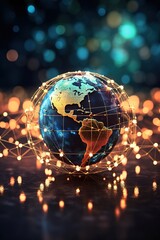 globe on fire