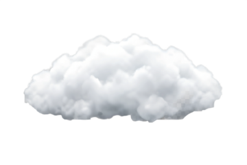 Clouds in cloudy sky realistic vector design on transparent background. Blue heaven with 3d white clouds, fluffy cumulus and rain fog, rainy weather, climate, meteorology and environment themes