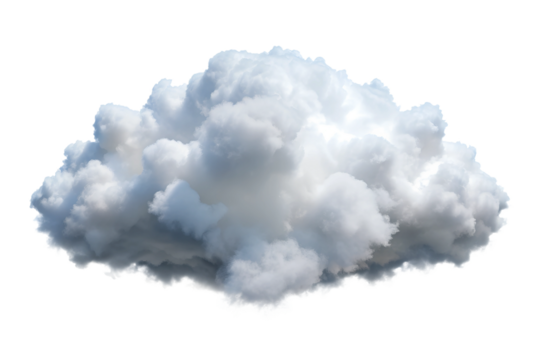Clouds in cloudy sky realistic vector design on transparent background. Blue heaven with 3d white clouds, fluffy cumulus and rain fog, rainy weather, climate, meteorology and environment themes