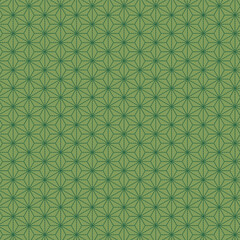 Traditional Japanese Hemp Pattern Olive green