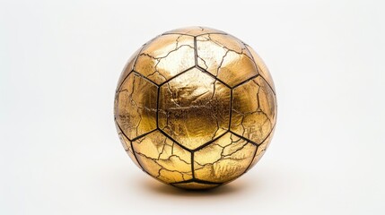 Fototapeta premium golden easter ball with bricks on white background