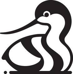 Avocet vector icon isolated on a white background. Avocet logo illustration.