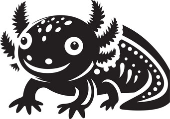 Axolotl icon isolated on a white background. Axolotl logo illustration.