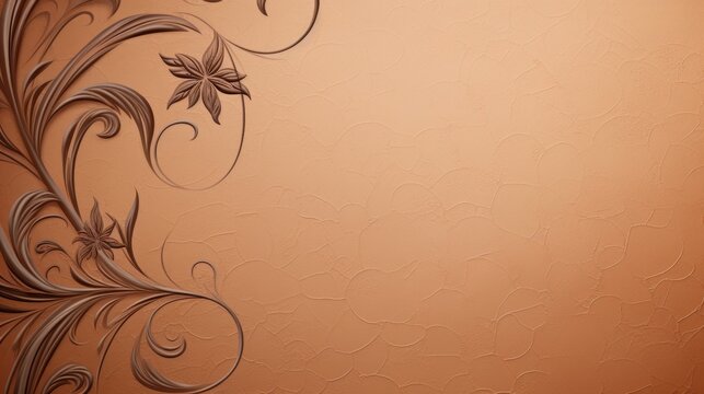 Elegant matte bronze brown background with ample space allocated for text placement