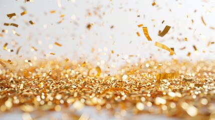 golden strips confetti background