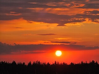 sunset in the mountains