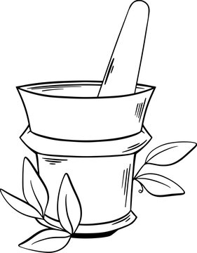 recommend clip art: herbal mortar and pestle