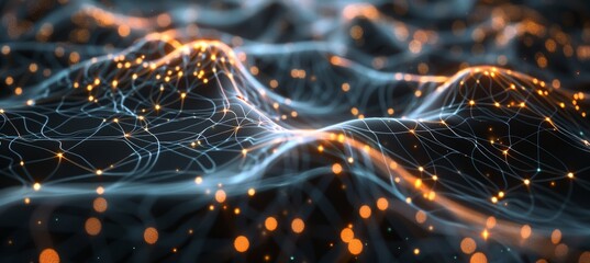 Intricate 3D Visualization of Brain's Neural Network with Glowing Pathways and Nodes for Scientific Exploration
