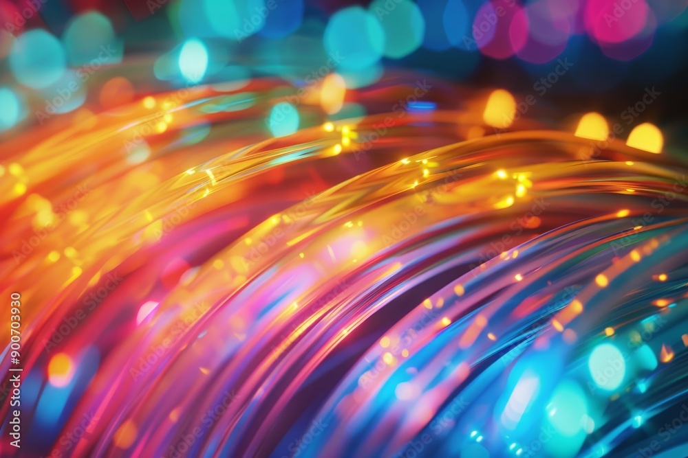 Poster colorful bokeh and light effects create a dynamic backdrop for creative design use